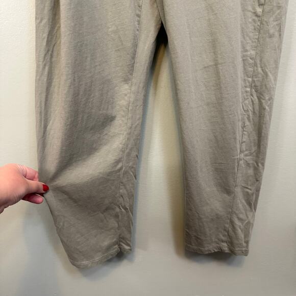 Zara Jumpsuit Women Large Casual Sleeveless Relaxed Cotton Pull On Sage Green - Picture 5 of 6